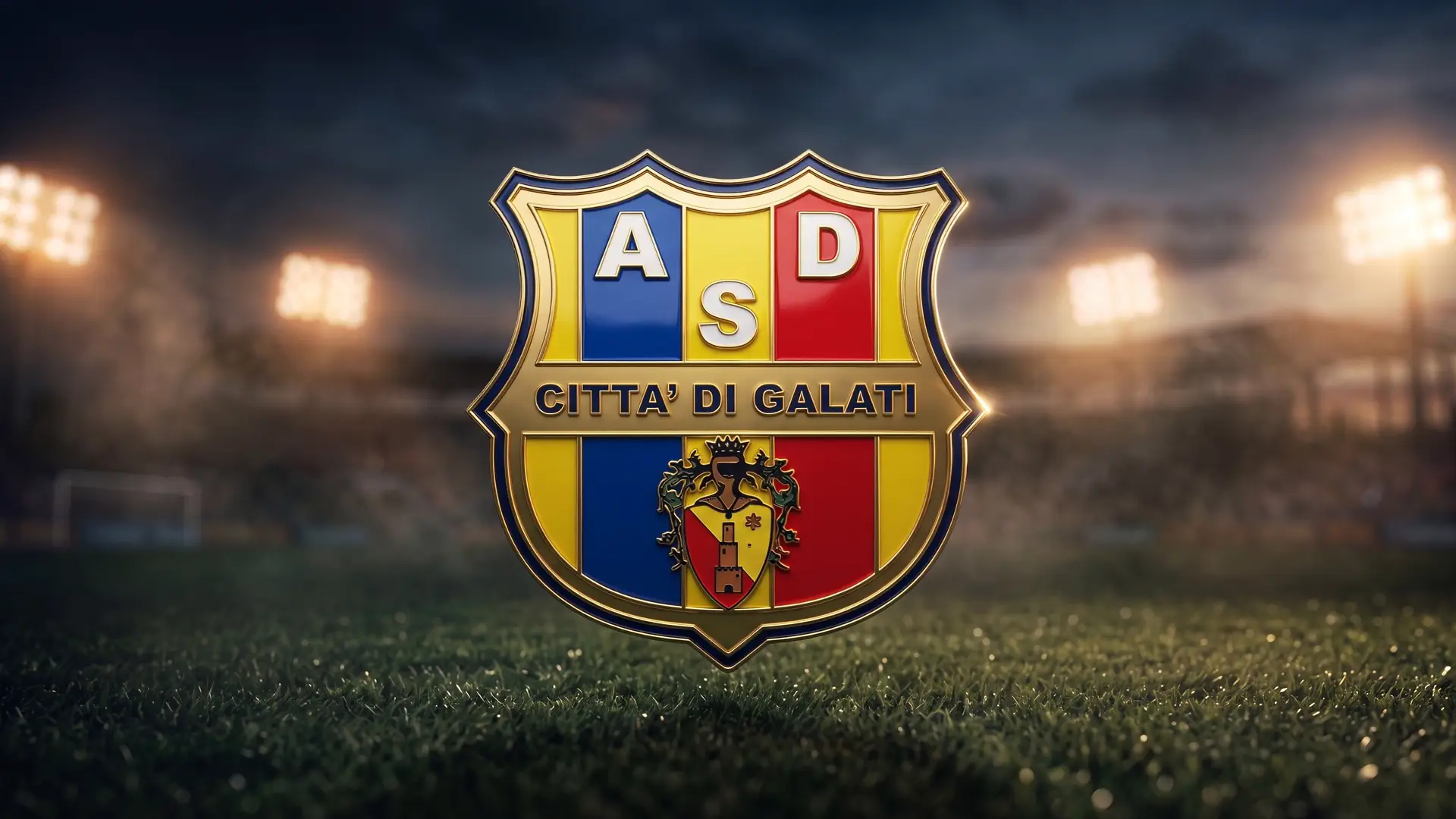 Stemma ASD Città di Galati che si compone sul campo del Ducezio-Parafioriti